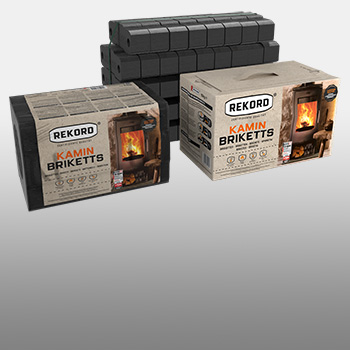 Rekord Briquettes de lignite 1x 18 pièces - briquettes - bois de chauffage  - poêle 